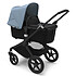 Bugaboo Poussette Citadine Fox2 Complète Châssis Noir - Bleu Vapeur