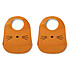 Liewood Lot de 2 Bavoirs Tilda - Cat Mustard