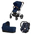 Cybex Poussette Trio Balios S Lux Cadre Argent Nacelle S et Siège Auto Aton 5 - Navy Blue