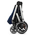 Cybex Poussette Trio Balios S Lux Cadre Argent Nacelle S et Siège Auto Aton 5 - Navy Blue Poussette Citadine Balios S Lux Cadre Argent + Nacelle S + Siège Auto Aton Groupe 0+ - Navy Blue