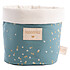 Nobodinoz Panier de Rangement Panda Medium - Gold Confetti & Magic Green