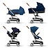 Poussette compacte Cybex Poussette Compacte Eezy S Twist 2 Châssis Silver - Navy Blue
