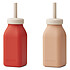 Liewood Lot de 2 Bouteilles Erika Milkshake Apple Red & Tuscany Rose Mix - 230 ml