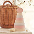 Mes premiers jouets Jollein Tour d'Empilage en Bois Coquillage - Rose