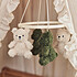 Avis Jollein Mobile Teddy Bear - Leaf Green & Naturel