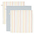 Little Dutch Lot de 3 Débarbouillettes Pure & Vintage - Sunny Stripes & Soft Blue