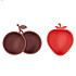 OYOY Lot de 2 Bols Fraise et Cerise - Yummy Cherry Red & Nutmeg