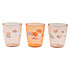 Done by Deer Lot de 3 Mini Verres Yummy Happy Clouds Papaye - 120 ml