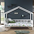 Lit junior VIPACK Lit Maison Dallas avec Barrière et Tiroir Blanc - 90 x 200 cm
