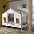 Acheter VIPACK Lit Maison Babs Blanc et Naturel - 90 x 200 cm