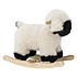 Trotteur et porteur Bloomingville Mouton à Bascule - Noir et Blanc
