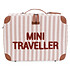 Childhome Valise Mini Traveller - Rayures Nude Terracotta