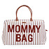 Childhome Mommy Bag Large - Rayures Nude Terracotta