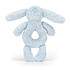 Avis Jellycat Hochet Bashful Blue Bunny