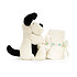 Acheter Jellycat Bashful Black & Cream Puppy Soother
