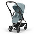 Cybex Poussette Compacte Eezy S Twist+2 Châssis Taupe - Stormy Blue