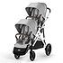 Cybex Poussette Double Gazelle S Châssis Silver - Lava Grey 