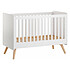 Vox Meubles Lit Bébé Evolutif Vintage Blanc et Chêne - 70 x 140 cm