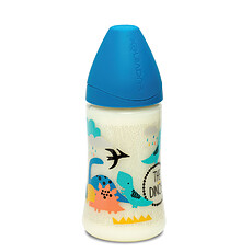Achat Biberon Biberon 270 ml Dino Silicone Rond 3 Vitesses bleu Total Look