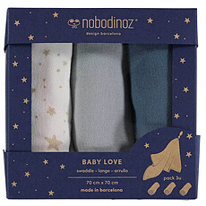 Achat Lange Lot de 3 Langes Baby Love - Night Blue