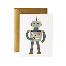 Achat Anniversaire & Fête Carte Double & Enveloppe "Love Robot"
