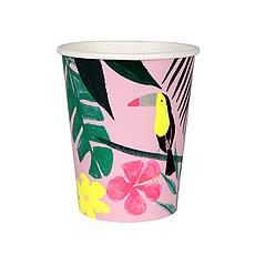 Achat Anniversaire & Fête Lot de 12 Gobelets Tropical - Rose
