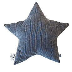 Achat Coussin Coussin Etoile en Velours Côtelé - Gris