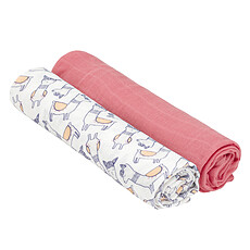 Achat Lange Lot de 2 Langes Glama XL - Lama Corail