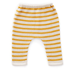 Achat Bas Bébé Pantalon à Rayures - Blanc et Mimosa