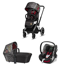 Achat Poussette combinée Poussette Trio Priam Chrome Nacelle Luxe et Siège Auto Cloud Q Fashion Collection - Rebellious Multicolor