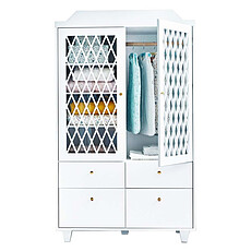 Achat Armoire Armoire 2 Portes Harlequin - Blanche