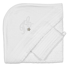 Achat Linge & Sortie de bain Cape de Bain et Gant Monogramme - Blanc
