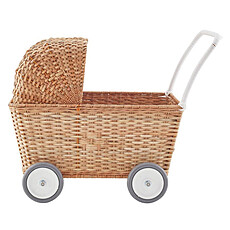 Achat Mes premiers jouets Landau Chariot Strolley en Rotin Naturel