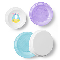Achat Vaisselle & Couvert Lot de 3 Bols Smart Serve - Licorne