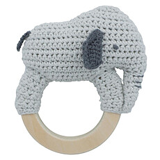 Achat Hochet Hochet Eléphant avec Anneau en Bois