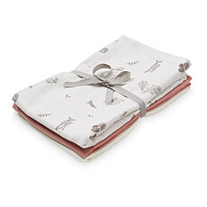 Achat Lange Lot de 3 Langes - Fawn, Berry, Cream White