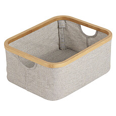 Achat Panier & corbeille Panier en Coton et Bambou Meuble de Bain Smart - Gris