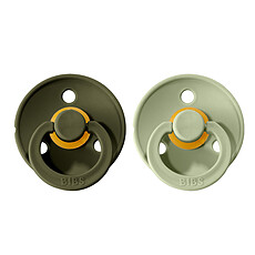 Achat Sucette Pack de 2 Tétines 0/6 Mois - Sage / Huntergreen