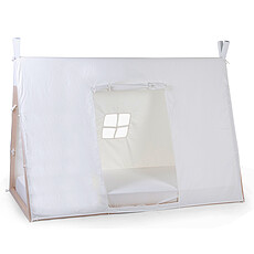 Achat Lit junior Toile Lit Bébé Tipi Blanc - 90 x 200 cm