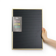 Achat Objet décoration Tableau à Messages - Noir avec Cadre Doré