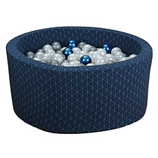 Achat Mes premiers jouets Piscine à Balles Ronde Graphic Chic & Midnight Blue 90 x 40 cm + 200 Balles
