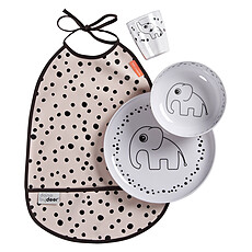 Achat Coffret repas Coffret Repas 4 Pièces Happy Dots - Rose Poudré