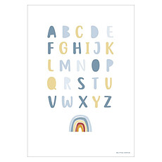 Achat Livre et carte Poster Réversible Alphabet et Arc-en-ciel - Bleu