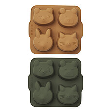 Achat Vaisselle & Couvert Lot de 2 Mini Moules à Gâteau Mariam - Hunter Green & Mustard