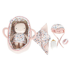 Achat Mes premiers jouets Set Couffin et Poupon Bébé Rose