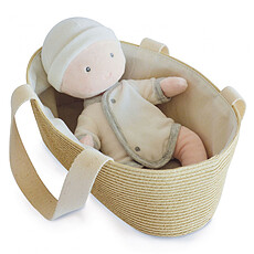 Achat Mes premiers jouets Poupon Blanc et Gris avec Couffin