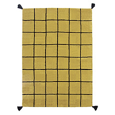 Achat Tapis Tapis Quadrillage Moutarde - 120 x 170 cm