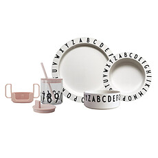 Achat Coffret repas Set de Repas 7 Pièces Eat & Learn - Rose et Blanc