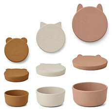 Achat Vaisselle & Couvert Lot de 3 Boîtes à Goûter Corgan - Tuscany Rose Multi Mix