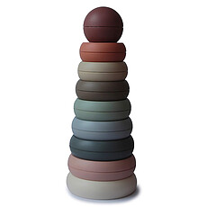 Achat Mes premiers jouets Tour d'Anneaux à Empiler Mushie - Rainbow